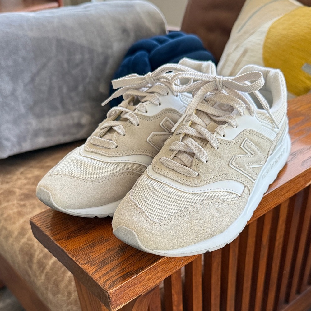 New Balance Cream Sneakers with  CW997HSM size 6